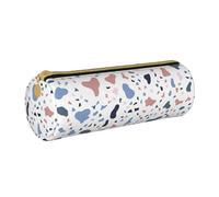 YWSOTRE Grandi Punti Colorati Su Sfondo Bianco, Astuccio portapenne cilindrico Astuccio portapenne in pelle portatile con astuccio cosmetico con cerniera