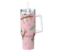 YWSOTRE Koala, animale selvatico australiano molto carino,Tazza Ice Bully da 40 oz con manico, in acciaio inossidabile, con borraccia