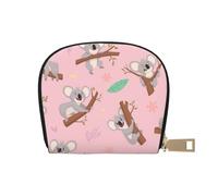 YWSOTRE Koala animale selvatico selvatico australiano, Custodia per carte in pelle PU Elegante porta carte di credito Porta carte di credito