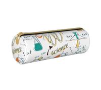 YWSOTRE Laboratorio di scienze Educazione Biologia Chimica, Astuccio portapenne cilindrico Astuccio portapenne in pelle portatile con astuccio cosmetico con cerniera