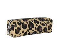 YWSOTRE Leopardo dell'acquerello, Astuccio per matite Astuccio per penne Astuccio per matite in pelle portatile con astuccio cosmetico con cerniera