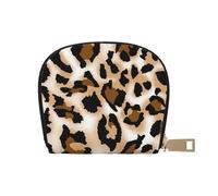 YWSOTRE Leopardo Ghepardo Leopardo Amore, Custodia per carte in pelle PU Elegante porta carte di credito Porta carte di credito