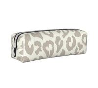 YWSOTRE Leopardo modello marrone, Astuccio per matite Astuccio per penne Astuccio per matite in pelle portatile con astuccio cosmetico con cerniera