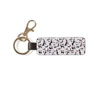 YWSOTRE Levrieri e cuore di zampa, Portachiavi in pelle PU, portachiavi con anello portachiavi, organizer, 1 pz