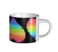 YWSOTRE LGBT Gilter Arcobaleno Gay, Tazza in ceramica di grande capacità, tazza da tè, tazza da caffè 450 ml