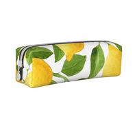 YWSOTRE Limoni dell'acquerello giallo brillante, Astuccio per matite Astuccio per penne Astuccio per matite in pelle portatile con astuccio cosmetico con cerniera