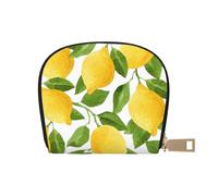 YWSOTRE Limoni dell'acquerello giallo brillante, Custodia per carte in pelle PU Elegante porta carte di credito Porta carte di credito