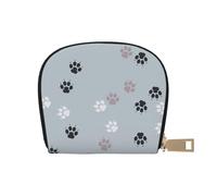 YWSOTRE L'impronta della zampa traccia Cate, Custodia per carte in pelle PU Elegante porta carte di credito Porta carte di credito