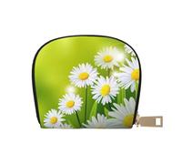 YWSOTRE Margherite floreali dei fiori, Custodia per carte in pelle PU Elegante porta carte di credito Porta carte di credito
