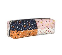 YWSOTRE Modelli di terrazzo vettoriale senza soluzione di continuità, Astuccio per matite Astuccio per penne Astuccio per matite in pelle portatile con astuccio cosmetico con cerniera