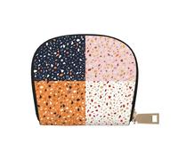 YWSOTRE Modelli di terrazzo vettoriale senza soluzione di continuità, Custodia per carte in pelle PU Elegante porta carte di credito Porta carte di credito