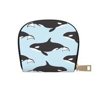 YWSOTRE Modello animale balena, Custodia per carte in pelle PU Elegante porta carte di credito Porta carte di credito