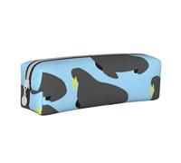 YWSOTRE Modello animale tricheco, Astuccio per matite Astuccio per penne Astuccio per matite in pelle portatile con astuccio cosmetico con cerniera