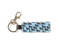 YWSOTRE Modello animale tricheco, Portachiavi in pelle PU, portachiavi con anello portachiavi, organizer, 1 pz