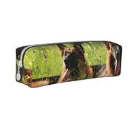 YWSOTRE Modello cane pastore tedesco, Astuccio per matite Astuccio per penne Astuccio per matite in pelle portatile con astuccio cosmetico con cerniera