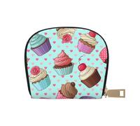 YWSOTRE Modello cupcake stampato, Custodia per carte in pelle PU Elegante porta carte di credito Porta carte di credito