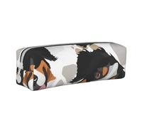 YWSOTRE Modello delle zampe del cane Bovaro del Bernese, Astuccio per matite Astuccio per penne Astuccio per matite in pelle portatile con astuccio cosmetico con cerniera