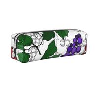 YWSOTRE Modello dell'uva, Astuccio per matite Astuccio per penne Astuccio per matite in pelle portatile con astuccio cosmetico con cerniera