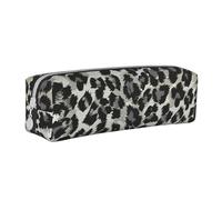 YWSOTRE Modello Leopardo Grigio E Nero, Astuccio per matite Astuccio per penne Astuccio per matite in pelle portatile con astuccio cosmetico con cerniera