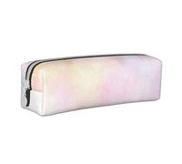 YWSOTRE Morbido pastello dai colori vivaci astratto calmo le arti, Astuccio per matite Astuccio per penne Astuccio per matite in pelle portatile con astuccio cosmetico con cerniera