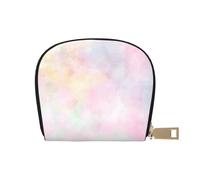 YWSOTRE Morbido pastello dai colori vivaci astratto calmo le arti, Custodia per carte in pelle PU Elegante porta carte di credito Porta carte di credito