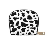 YWSOTRE Mucca (carattere piccolo), Custodia per carte in pelle PU Elegante porta carte di credito Porta carte di credito