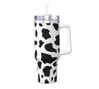 YWSOTRE Mucca (carattere piccolo),Tazza Ice Bully da 40 oz con manico, in acciaio inossidabile, con borraccia
