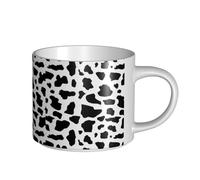 YWSOTRE Mucca (carattere piccolo), Tazza in ceramica di grande capacità, tazza da tè, tazza da caffè 450 ml