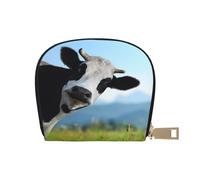 YWSOTRE Mucca carina stampata, Custodia per carte in pelle PU Elegante porta carte di credito Porta carte di credito