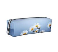 YWSOTRE Natura Fiore Bianco, Astuccio per matite Astuccio per penne Astuccio per matite in pelle portatile con astuccio cosmetico con cerniera