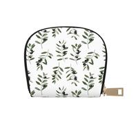 YWSOTRE Natura stile acquerello ramo d'ulivo, Custodia per carte in pelle PU Elegante porta carte di credito Porta carte di credito