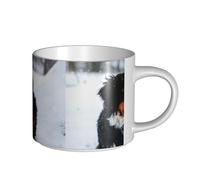 YWSOTRE Nevicata del cane da montagna bernese, Tazza in ceramica di grande capacità, tazza da tè, tazza da caffè 450 ml