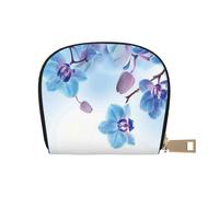 YWSOTRE Orchidee Fiori Naturali, Custodia per carte in pelle PU Elegante porta carte di credito Porta carte di credito
