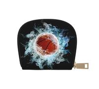 YWSOTRE Pallacanestro astratta, Custodia per carte in pelle PU Elegante porta carte di credito Porta carte di credito