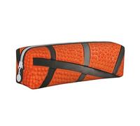 YWSOTRE Pallacanestro Linea Nera, Astuccio per matite Astuccio per penne Astuccio per matite in pelle portatile con astuccio cosmetico con cerniera