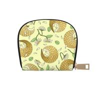 YWSOTRE Pangolini E Margherite, Custodia per carte in pelle PU Elegante porta carte di credito Porta carte di credito
