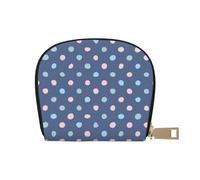 YWSOTRE Pastello Punti Sfondo Blu Navy, Custodia per carte in pelle PU Elegante porta carte di credito Porta carte di credito