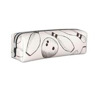 YWSOTRE Perni E Palle Da Bowling, Astuccio per matite Astuccio per penne Astuccio per matite in pelle portatile con astuccio cosmetico con cerniera