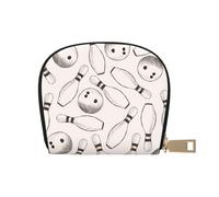 YWSOTRE Perni E Palle Da Bowling, Custodia per carte in pelle PU Elegante porta carte di credito Porta carte di credito