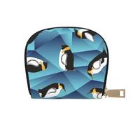 YWSOTRE Pinguino astratto del poligono, Custodia per carte in pelle PU Elegante porta carte di credito Porta carte di credito
