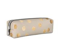 YWSOTRE Pois glitter beige e oro, Astuccio per matite Astuccio per penne Astuccio per matite in pelle portatile con astuccio cosmetico con cerniera