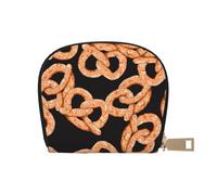 YWSOTRE Pretzel fresco, Custodia per carte in pelle PU Elegante porta carte di credito Porta carte di credito