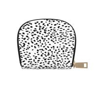 YWSOTRE Punti spot dalmata con stampa animalier in bianco e nero, Custodia per carte in pelle PU Elegante porta carte di credito Porta carte di credito