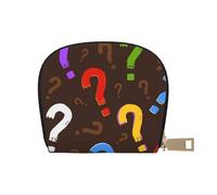 YWSOTRE Punto interrogativo colorato, Custodia per carte in pelle PU Elegante porta carte di credito Porta carte di credito