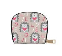 YWSOTRE Riccio Con Amore Del Cuore, Custodia per carte in pelle PU Elegante porta carte di credito Porta carte di credito