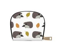 YWSOTRE Riccio delle foglie di autunno, Custodia per carte in pelle PU Elegante porta carte di credito Porta carte di credito