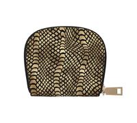 YWSOTRE Safari Africano Nero Oro Pitone Pelle Animale Seppia, Custodia per carte in pelle PU Elegante porta carte di credito Porta carte di credito