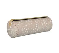 YWSOTRE Scintilla di lamina di stelle dorate glamour vintage, Astuccio portapenne cilindrico Astuccio portapenne in pelle portatile con astuccio cosmetico con cerniera