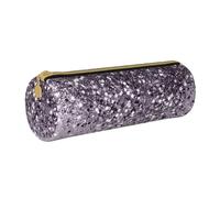 YWSOTRE Scintillante lavanda Lady Glitter Shiny Decor Art, Astuccio portapenne cilindrico Astuccio portapenne in pelle portatile con astuccio cosmetico con cerniera