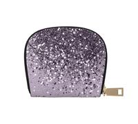 YWSOTRE Scintillante lavanda Lady Glitter Shiny Decor Art, Custodia per carte in pelle PU Elegante porta carte di credito Porta carte di credito